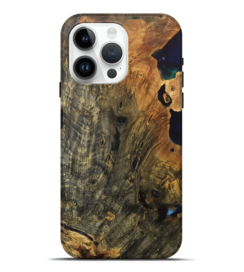 iPhone 15 Pro Max Wood+Resin Live Edge Phone Case - Gia (Wood Burl, 717245)