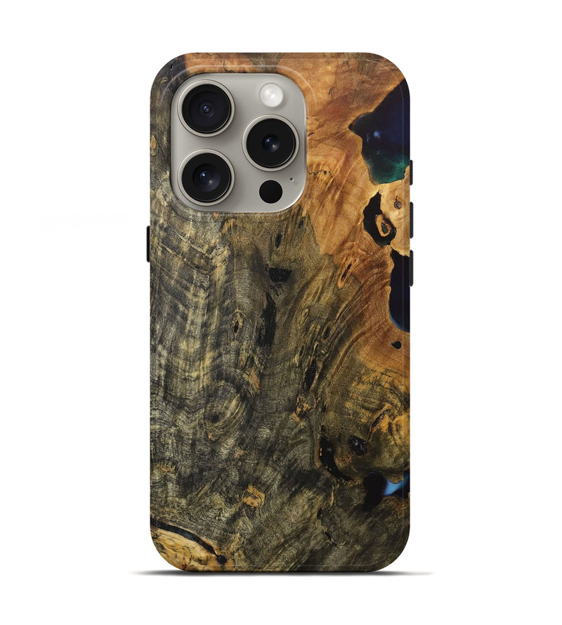 iPhone 16 Pro Wood+Resin Live Edge Phone Case - Gia (Wood Burl, 717245)