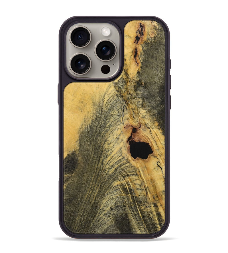 iPhone 16 Pro Max Wood+Resin Phone Case - Curtis (Wood Burl, 717309)