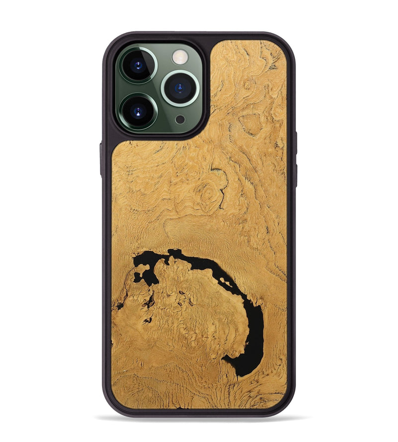 iPhone 13 Pro Max Wood+Resin Phone Case - Craig (Wood Burl, 717314)