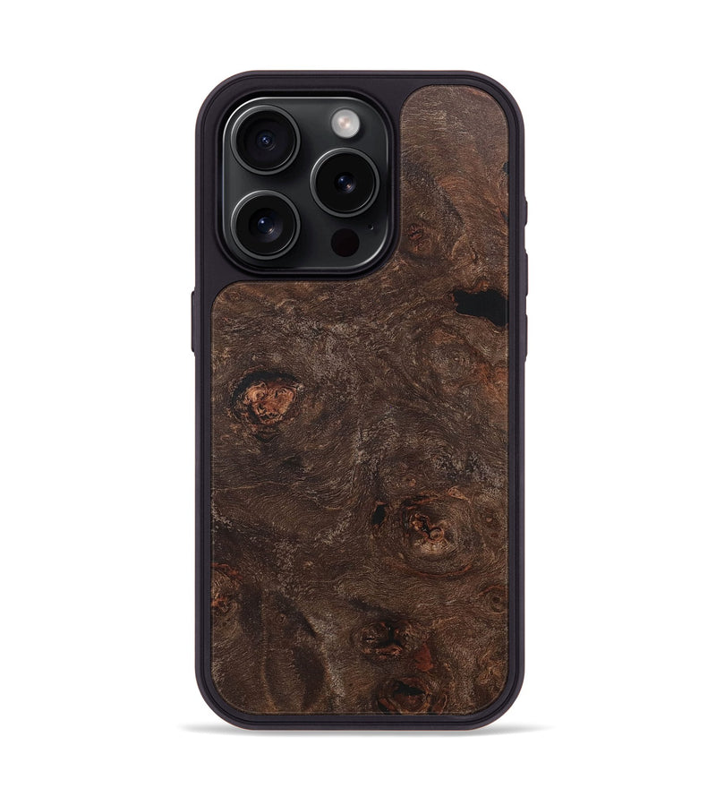 iPhone 15 Pro Wood+Resin Phone Case - Gwendolyn (Wood Burl, 717322)