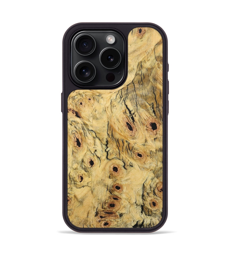 iPhone 15 Pro Wood+Resin Phone Case - Leroy (Wood Burl, 717326)