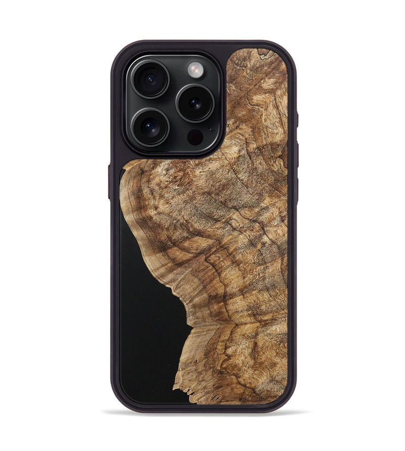 iPhone 15 Pro Wood+Resin Phone Case - Desmond (Wood Burl, 717328)