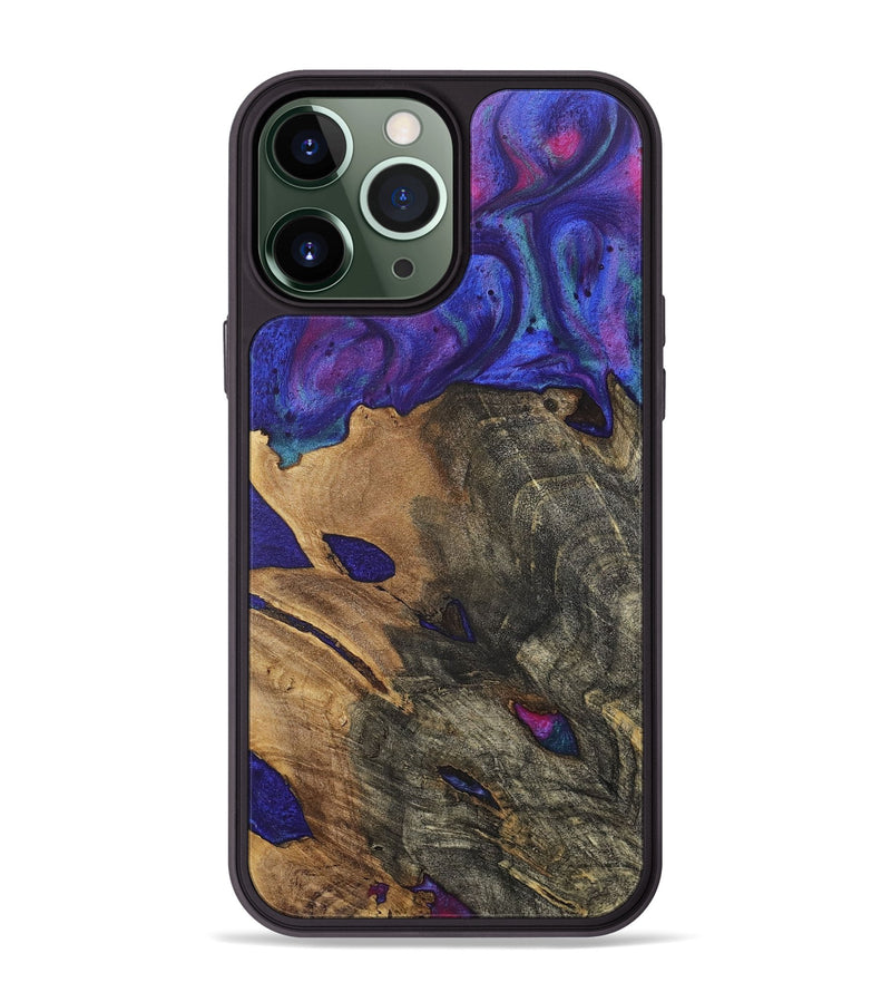 iPhone 13 Pro Max Wood+Resin Phone Case - Cassidy (Purple, 717331)