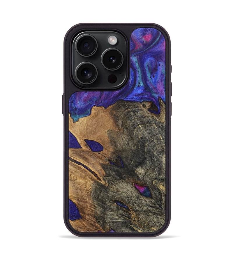 iPhone 15 Pro Wood+Resin Phone Case - Cassidy (Purple, 717331)