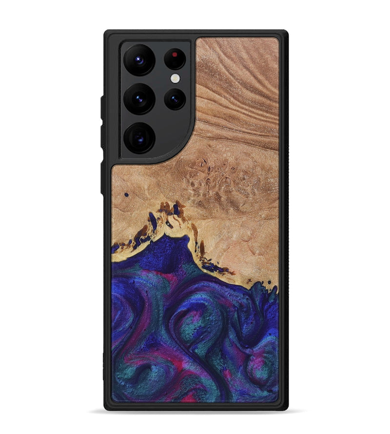 Galaxy S22 Ultra Wood+Resin Phone Case - Kelsey (Purple, 717333)