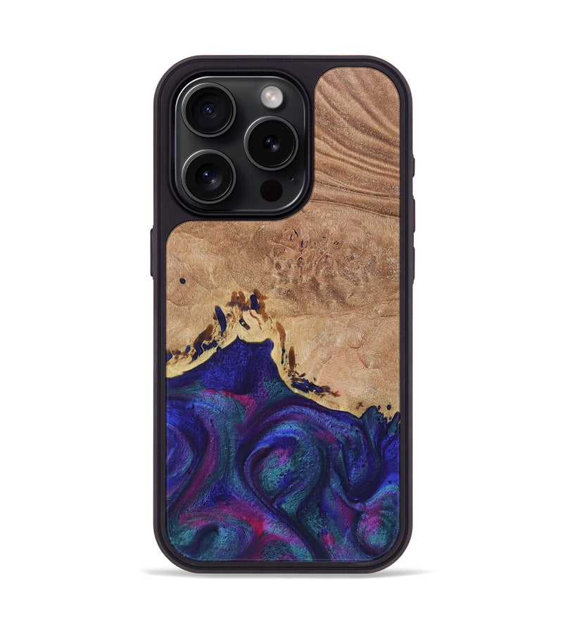 iPhone 15 Pro Wood+Resin Phone Case - Kelsey (Purple, 717333)