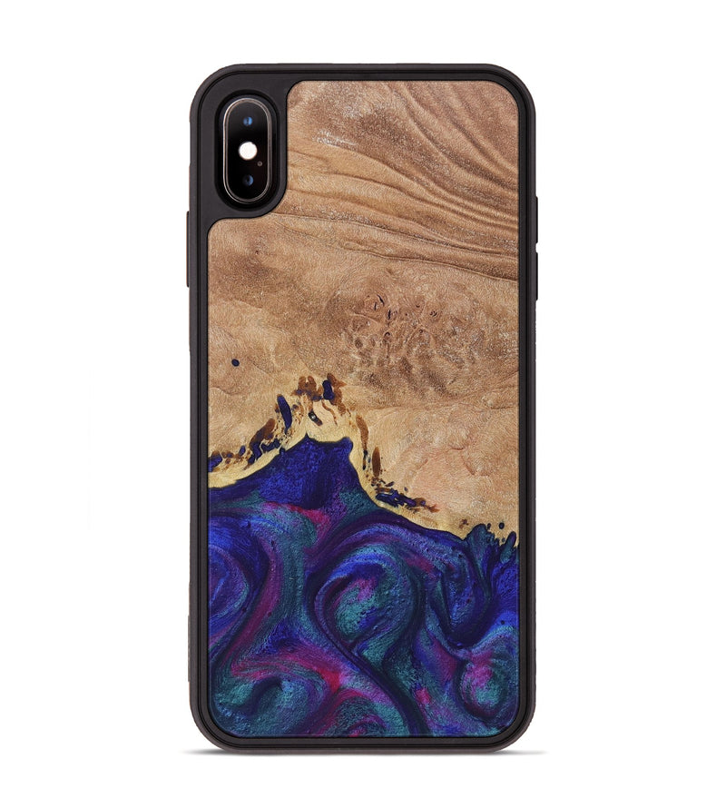 iPhone Xs Max Wood+Resin Phone Case - Kelsey (Purple, 717333)