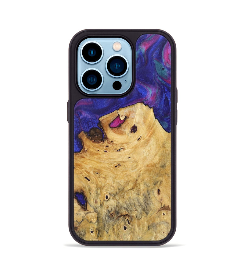 iPhone 14 Pro Wood+Resin Phone Case - Brynn (Purple, 717336)