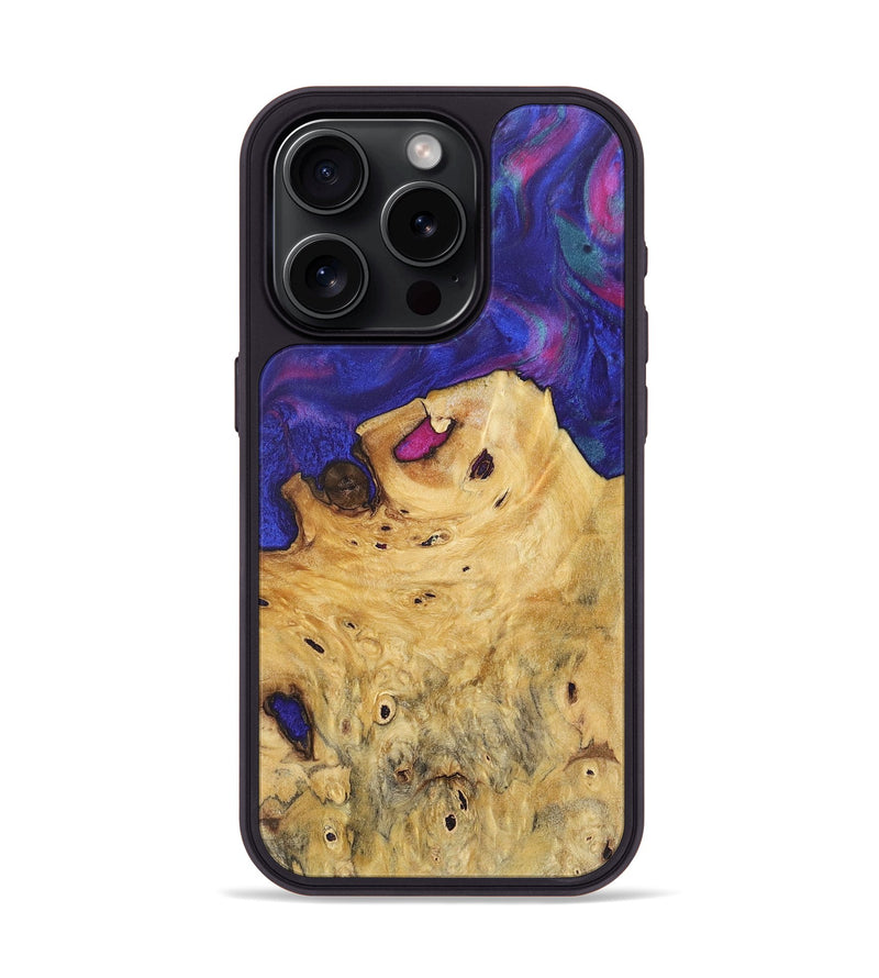 iPhone 15 Pro Wood+Resin Phone Case - Brynn (Purple, 717336)