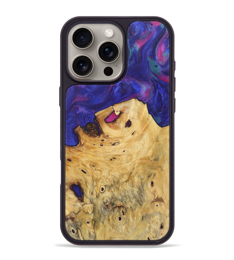 iPhone 16 Pro Max Wood+Resin Phone Case - Brynn (Purple, 717336)