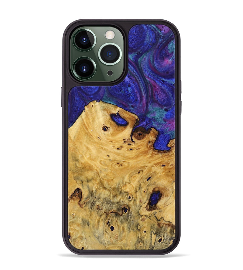 iPhone 13 Pro Max Wood+Resin Phone Case - Ismael (Purple, 717337)