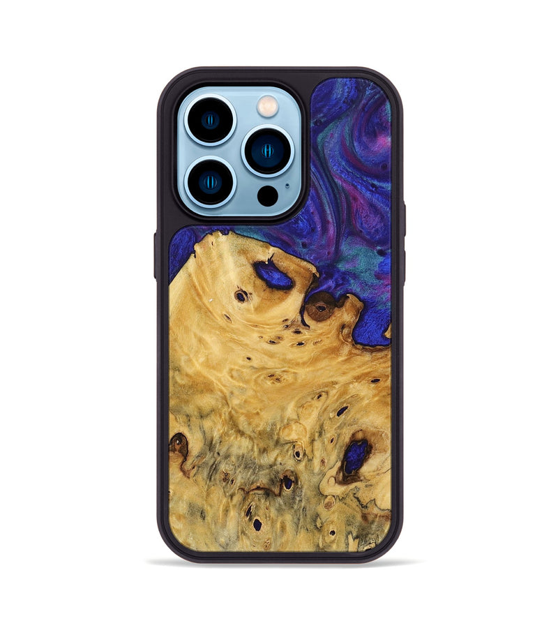 iPhone 14 Pro Wood+Resin Phone Case - Ismael (Purple, 717337)