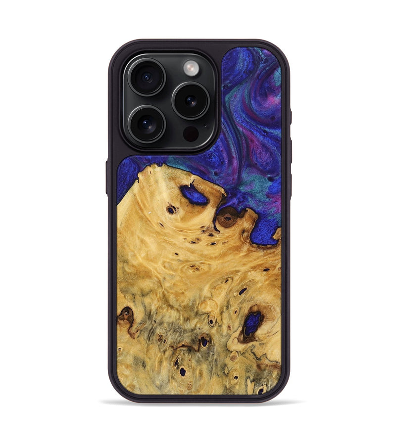 iPhone 15 Pro Wood+Resin Phone Case - Ismael (Purple, 717337)