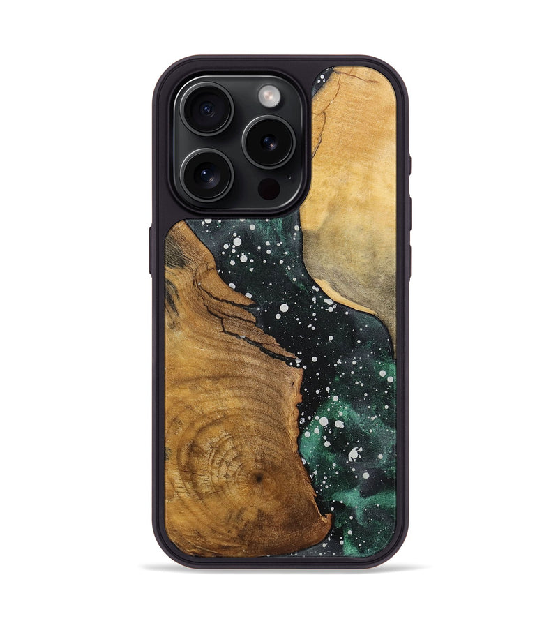 iPhone 15 Pro Wood+Resin Phone Case - Casey (Cosmos, 717347)