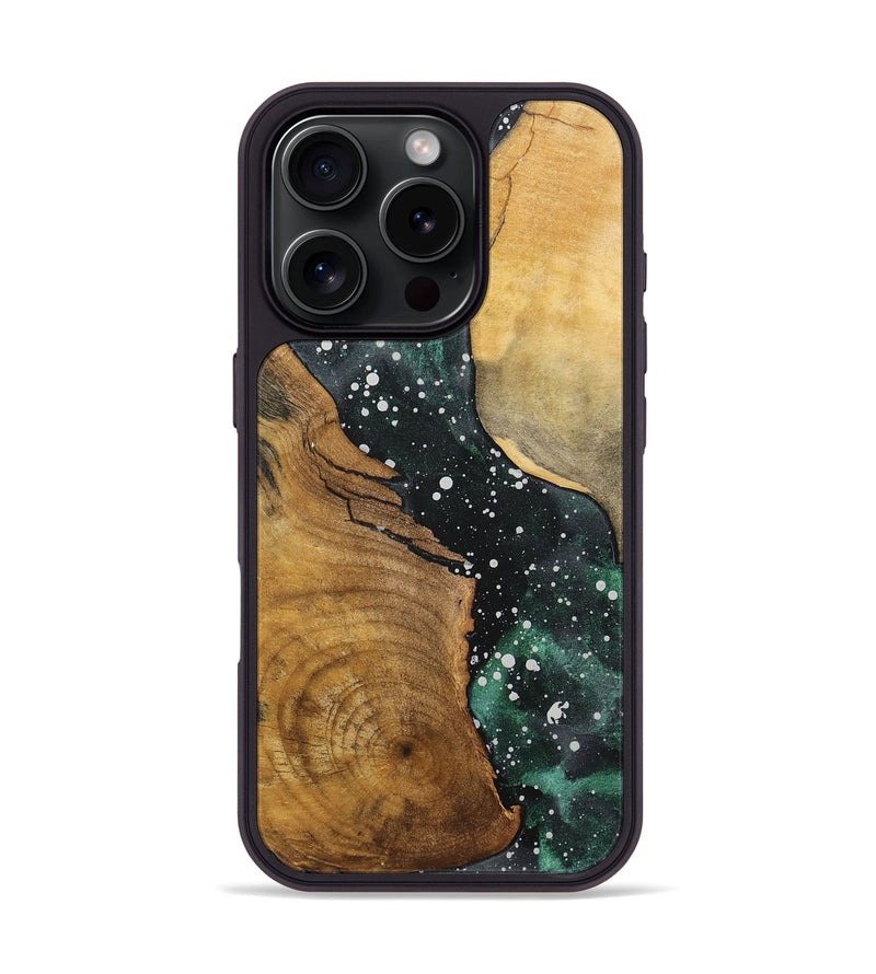 iPhone 16 Pro Wood+Resin Phone Case - Casey (Cosmos, 717347)