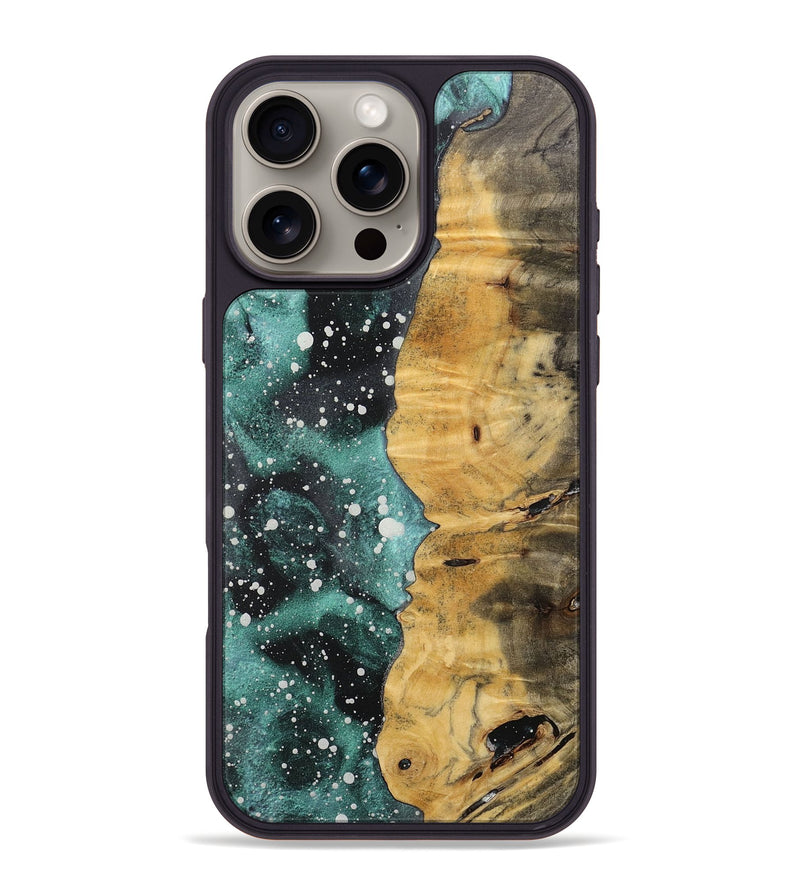 iPhone 16 Pro Max Wood+Resin Phone Case - Shaniqua (Cosmos, 717351)