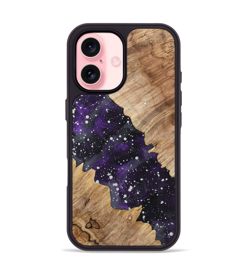 iPhone 16 Wood+Resin Phone Case - Yasmin (Cosmos, 717352)