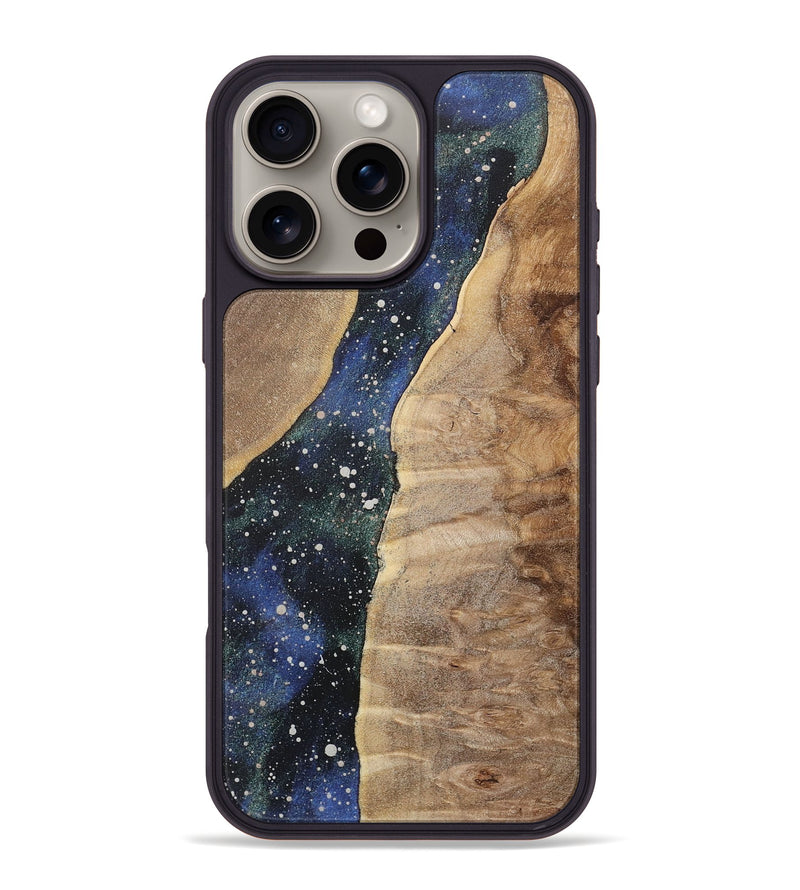 iPhone 16 Pro Max Wood+Resin Phone Case - Joanna (Cosmos, 717371)