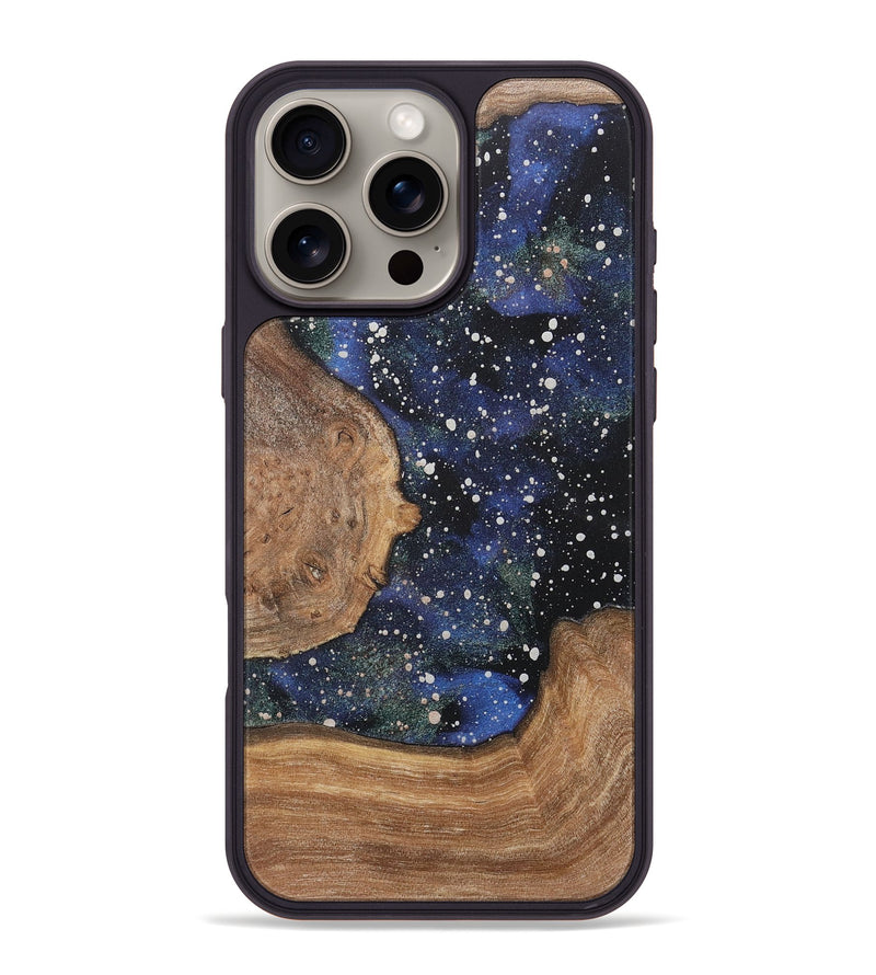 iPhone 16 Pro Max Wood+Resin Phone Case - Caleb (Cosmos, 717384)