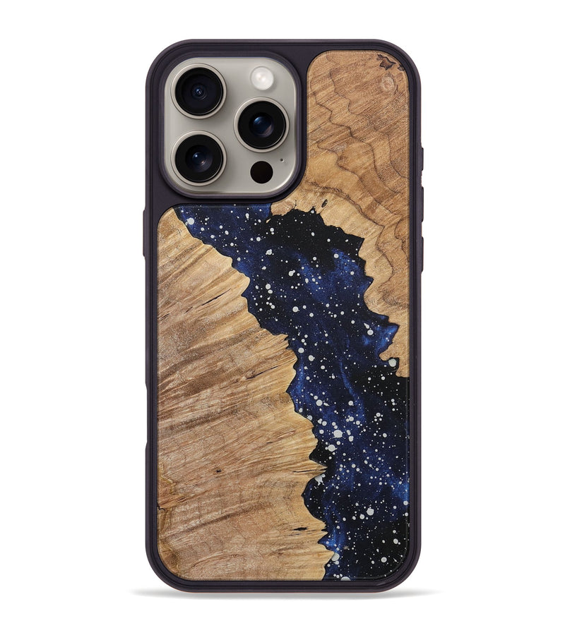 iPhone 16 Pro Max Wood+Resin Phone Case - Stefanie (Cosmos, 717388)