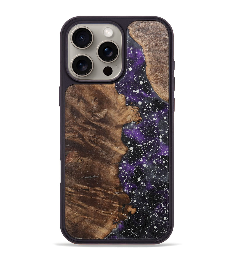 iPhone 16 Pro Max Wood+Resin Phone Case - Hubert (Cosmos, 717431)