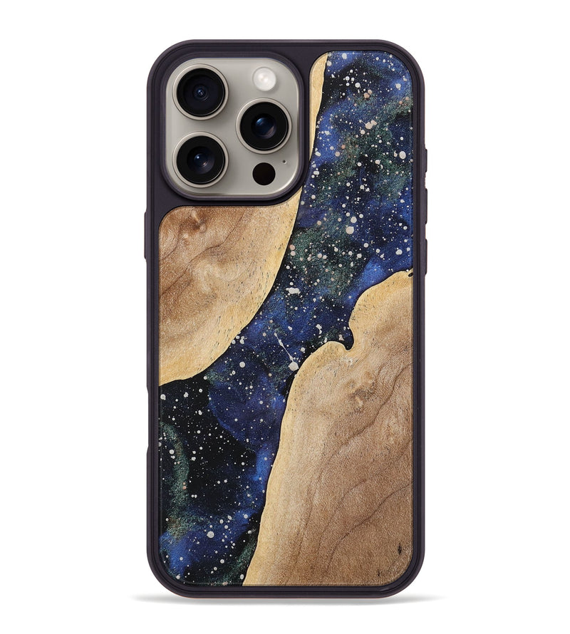 iPhone 16 Pro Max Wood+Resin Phone Case - Shelby (Cosmos, 717448)