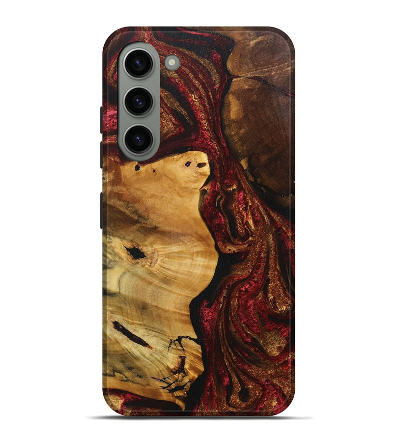 Galaxy S23 Plus Wood+Resin Live Edge Phone Case - Melvin (Red, 717492)