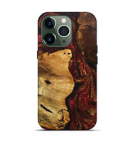 iPhone 13 Pro Wood+Resin Live Edge Phone Case - Melvin (Red, 717492)