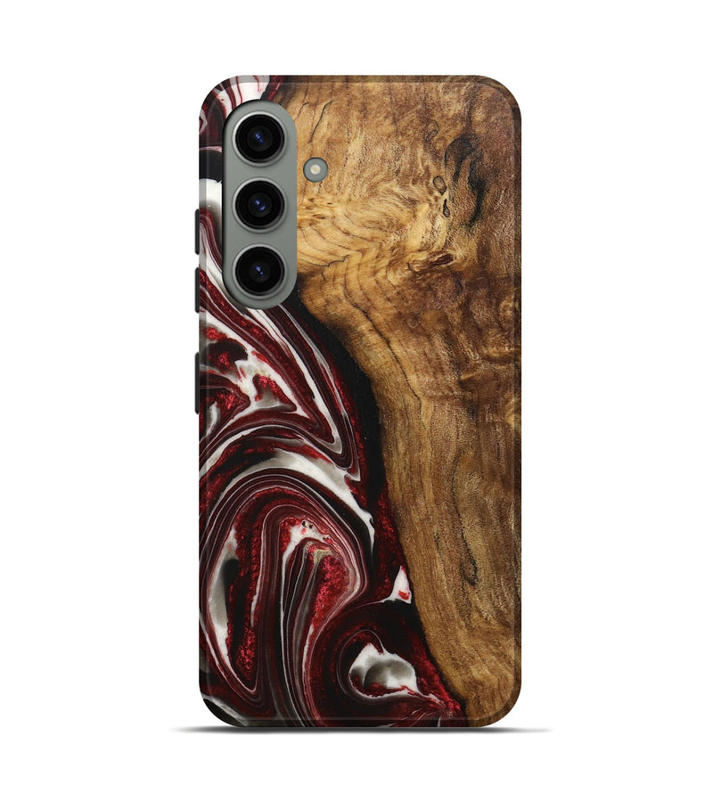 Galaxy S24 Wood+Resin Live Edge Phone Case - Matthew (Red, 717495)