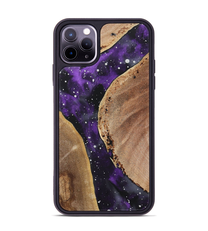 iPhone 11 Pro Max Wood+Resin Phone Case - Gertrude (Cosmos, 717503)