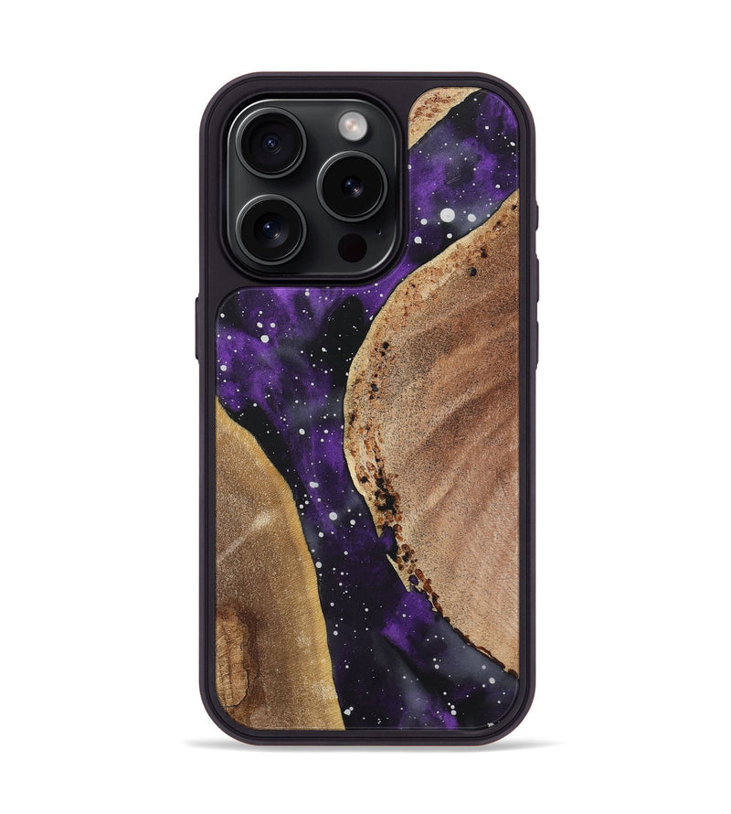 iPhone 15 Pro Wood+Resin Phone Case - Gertrude (Cosmos, 717503)