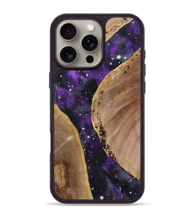 iPhone 16 Pro Max Wood+Resin Phone Case - Gertrude (Cosmos, 717503)