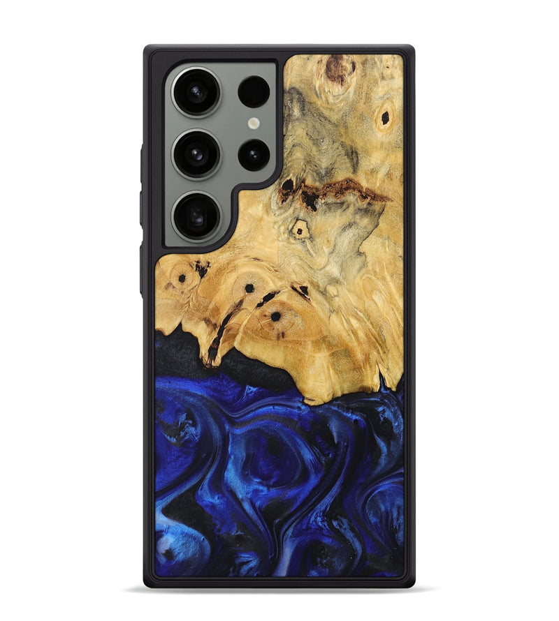 Galaxy S24 Ultra Wood+Resin Phone Case - Mikaela (Blue, 717532)