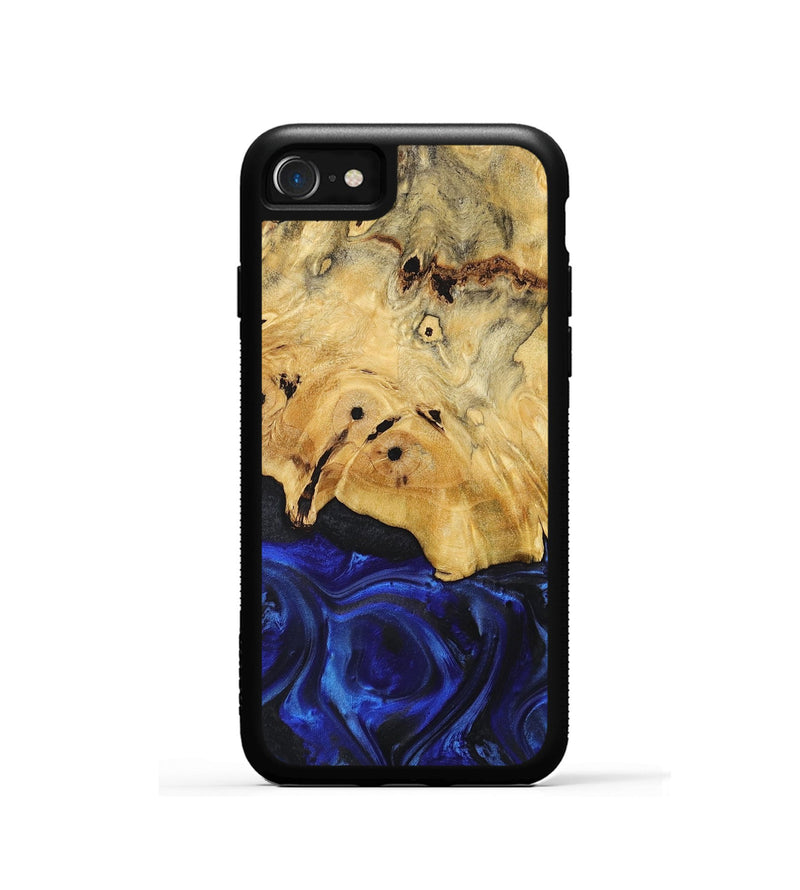 iPhone SE Wood+Resin Phone Case - Mikaela (Blue, 717532)