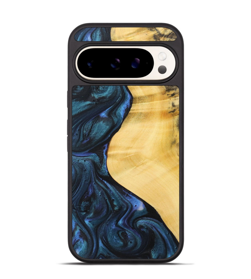 Pixel 9 Wood+Resin Phone Case - Herman (Blue, 717554)