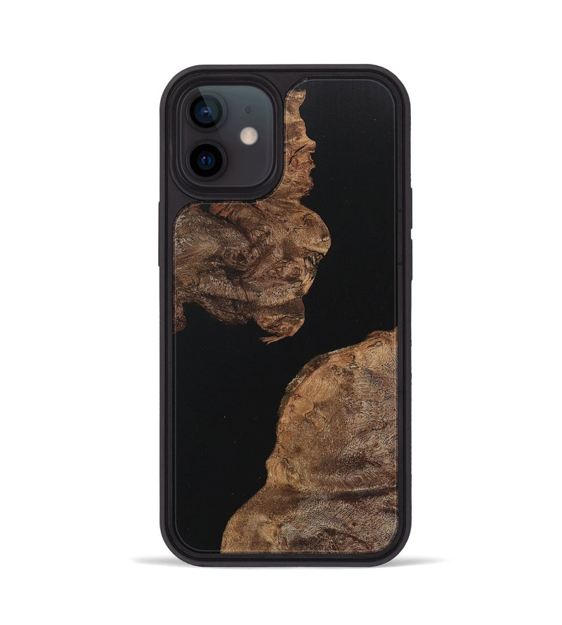 iPhone 12 Wood+Resin Phone Case - Lane (Pure Black, 717558)