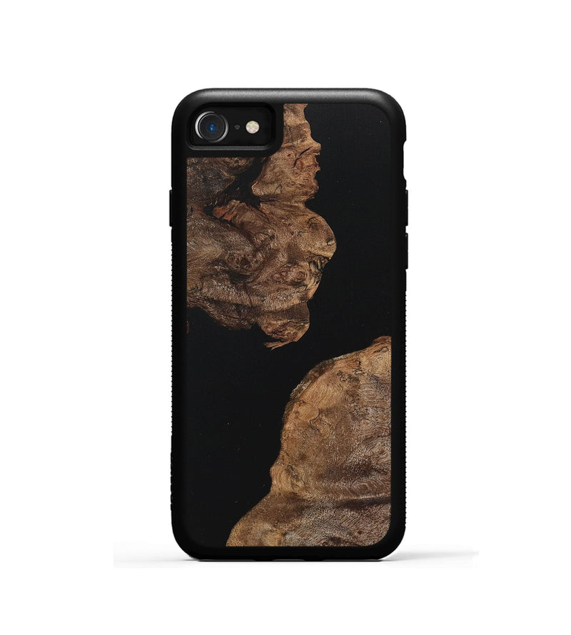 iPhone SE Wood+Resin Phone Case - Lane (Pure Black, 717558)