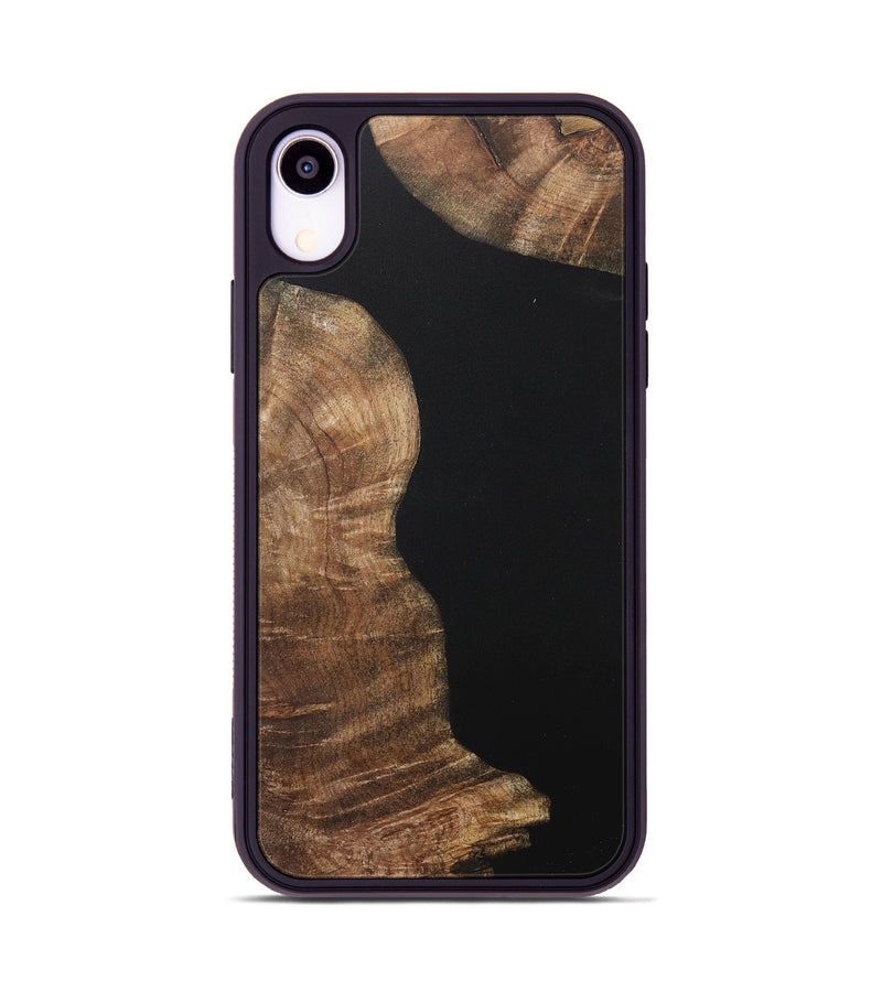 iPhone Xr Wood+Resin Phone Case - Johnnie (Pure Black, 717563)