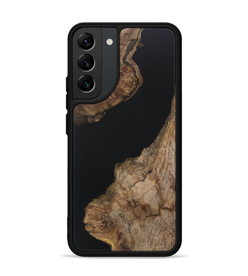 Galaxy S22 Plus Wood+Resin Phone Case - Noelle (Pure Black, 717564)