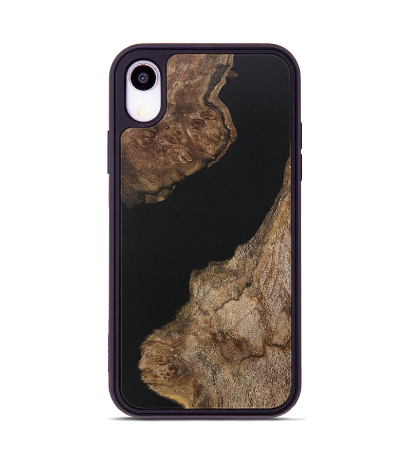 iPhone Xr Wood+Resin Phone Case - Noelle (Pure Black, 717564)