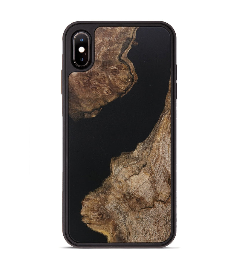 iPhone Xs Max Wood+Resin Phone Case - Noelle (Pure Black, 717564)