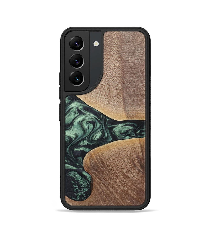 Galaxy S22 Wood+Resin Phone Case - Brent (Green, 717587)