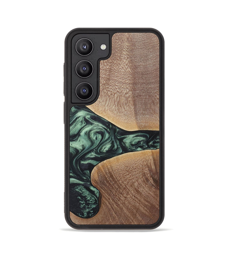 Galaxy S23 Wood+Resin Phone Case - Brent (Green, 717587)