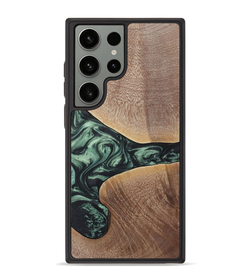 Galaxy S23 Ultra Wood+Resin Phone Case - Brent (Green, 717587)