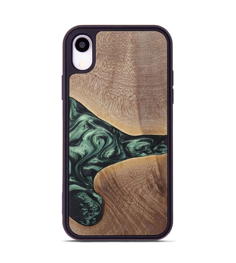 iPhone Xr Wood+Resin Phone Case - Brent (Green, 717587)