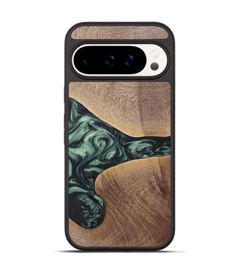 Pixel 9 Wood+Resin Phone Case - Brent (Green, 717587)