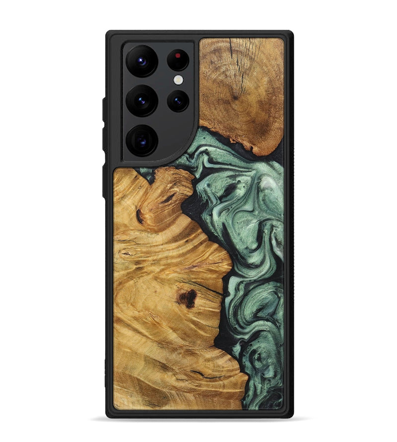 Galaxy S22 Ultra Wood+Resin Phone Case - Braden (Green, 717594)