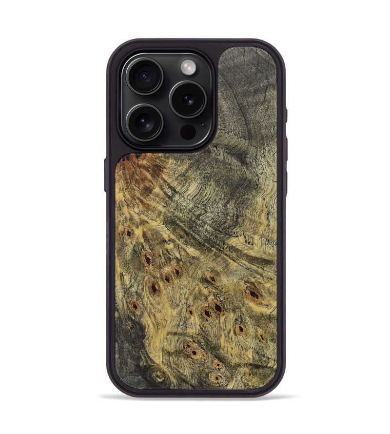 iPhone 15 Pro Wood+Resin Phone Case - Katherine (Wood Burl, 717616)