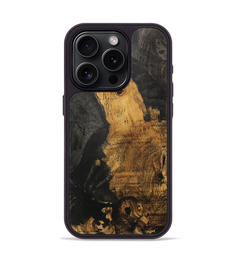 iPhone 15 Pro Wood+Resin Phone Case - Rebecca (Wood Burl, 717617)